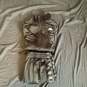 Full black kappa tracksuit